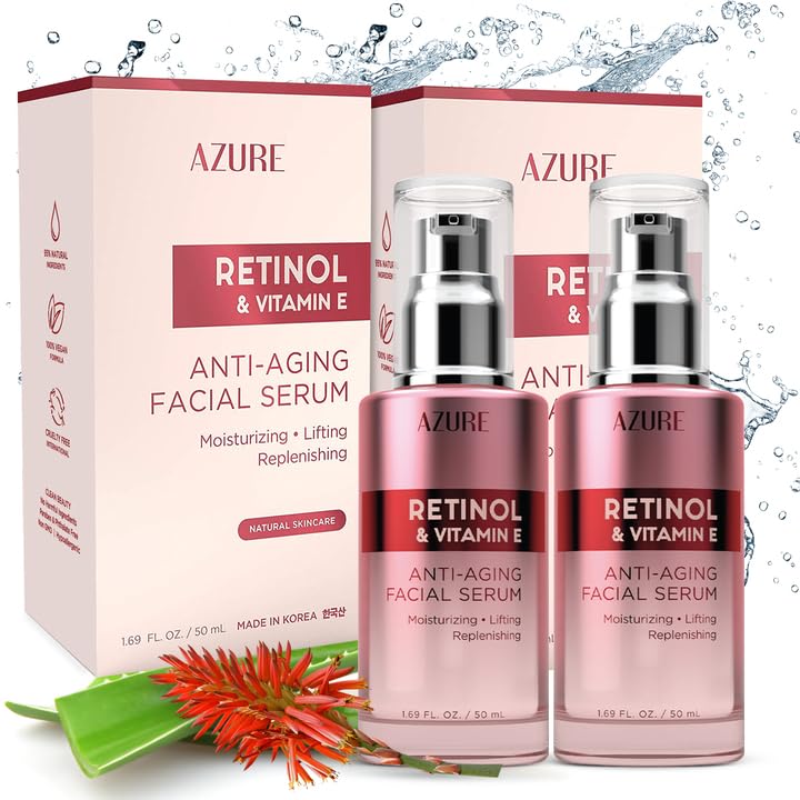 Azure Cosmetics Suero de retinol para cara, dermatológicamente prob...