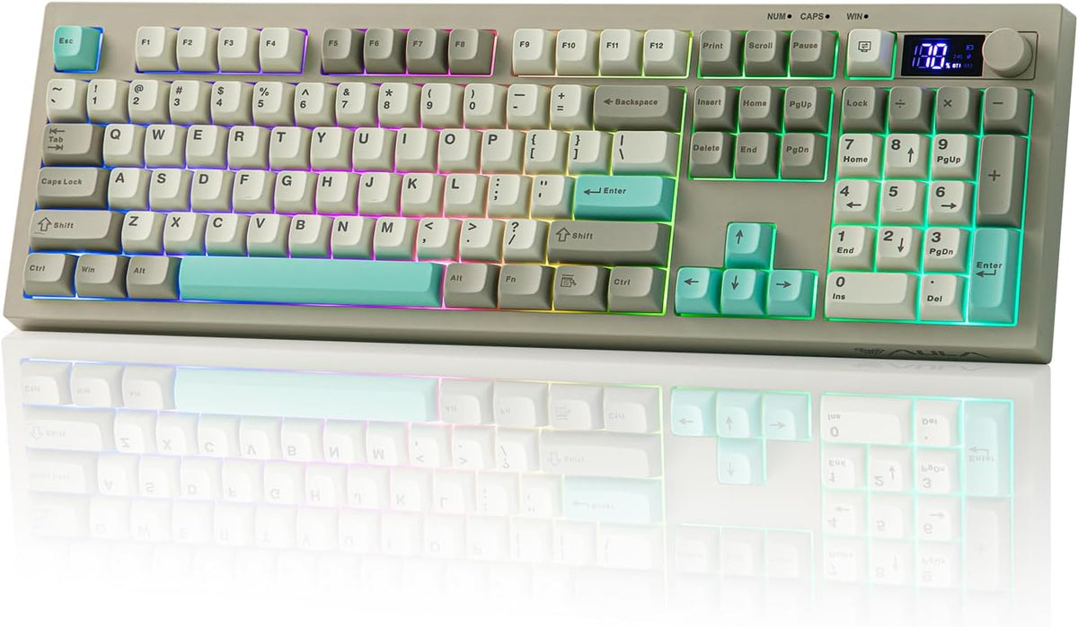 Teclado de membrana para juegos EPOMAKER Aula S102 PRO con pantalla...