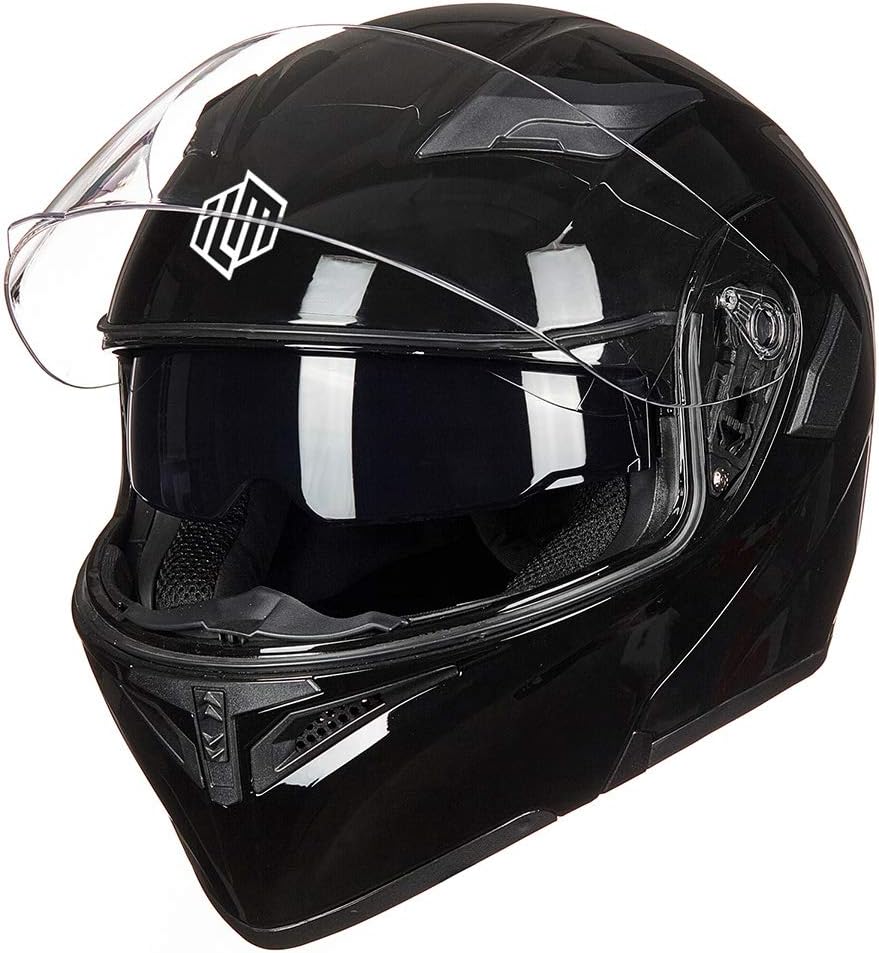 ILM 902 - Casco modular de cara completa con visera doble para moto...