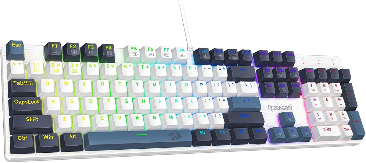 Redragon Teclado mecánico para juegos con cable, 11 modos retroilum...
