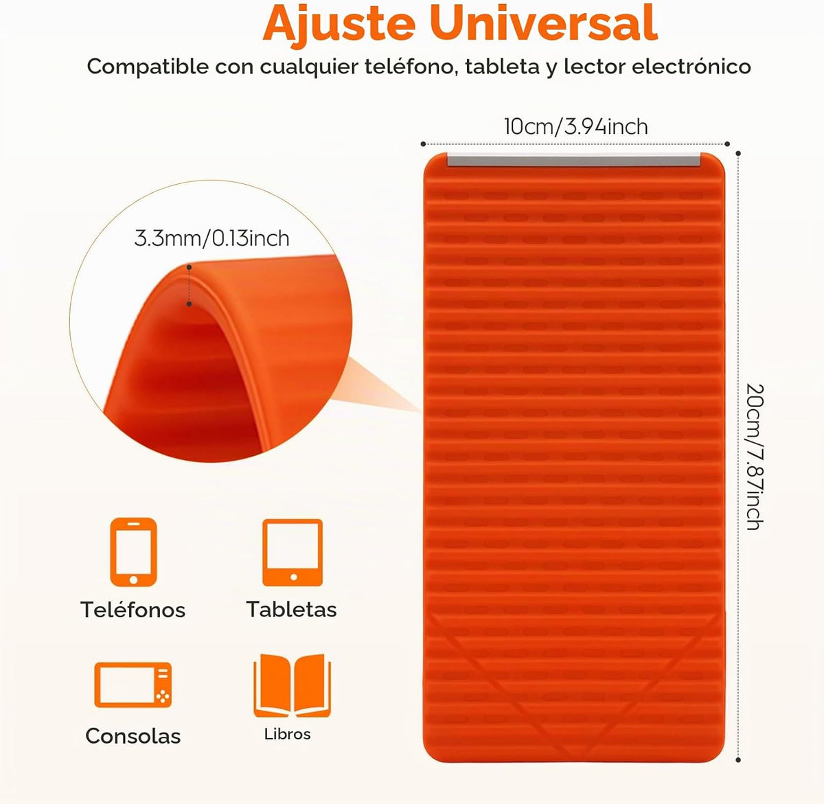 SINSETU Paquete de 2 soportes de silicona plegables ajustables para...