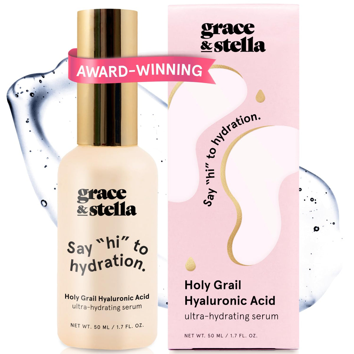 grace &amp; stella Suero de ácido hialurónico galardonado (50ml\/1....