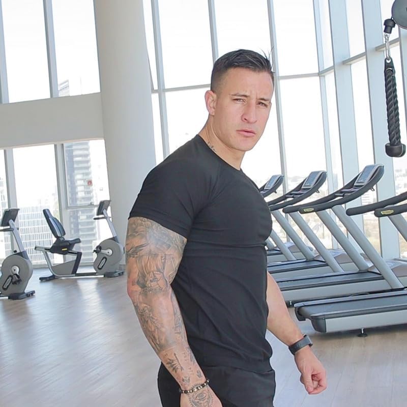 FUXERT - Camisa de sauna para hombre, traje de sudor para gimnasio,...