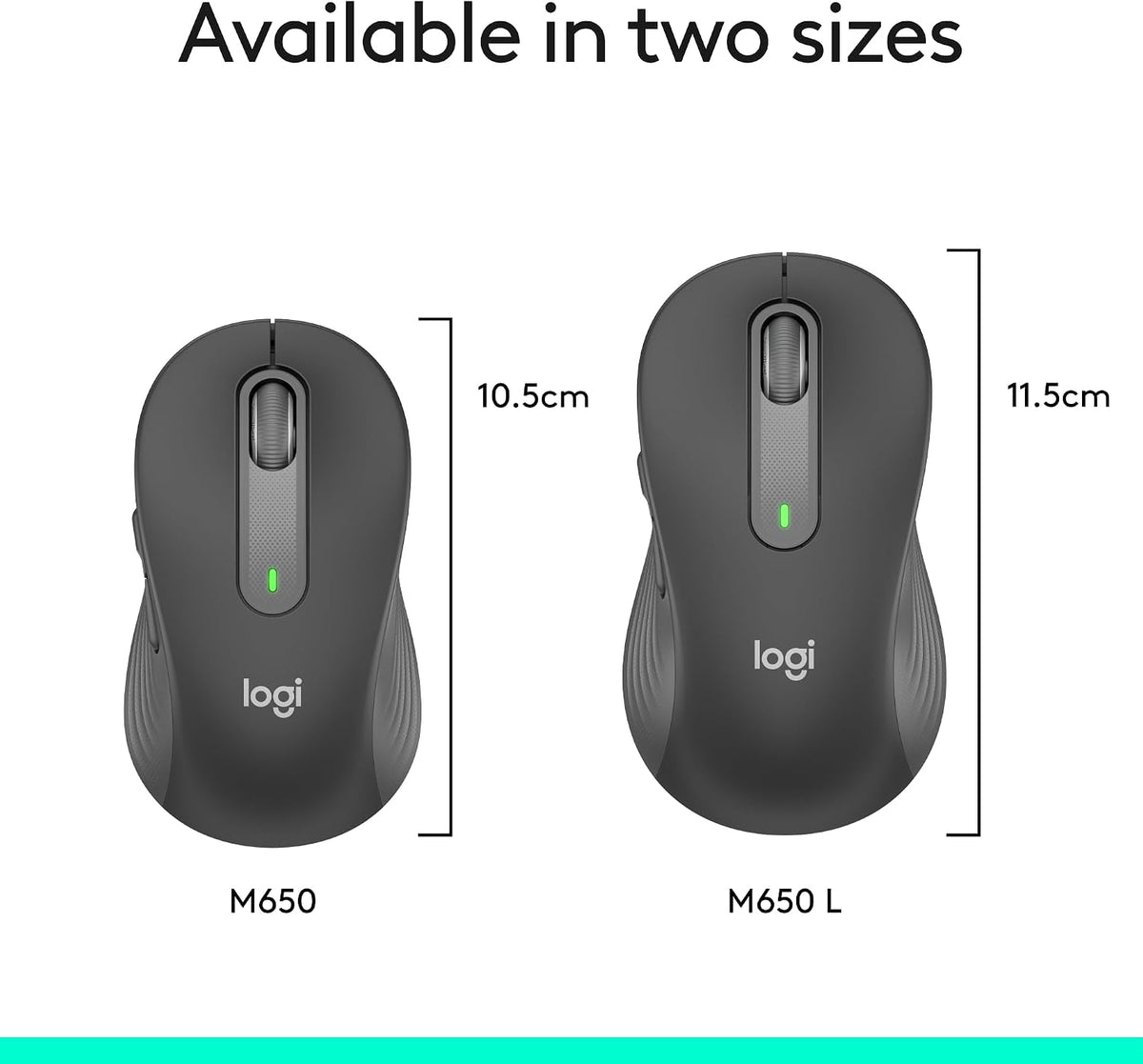 Logitech Ratón inalámbrico de tamaño completo Signature M650 L para...