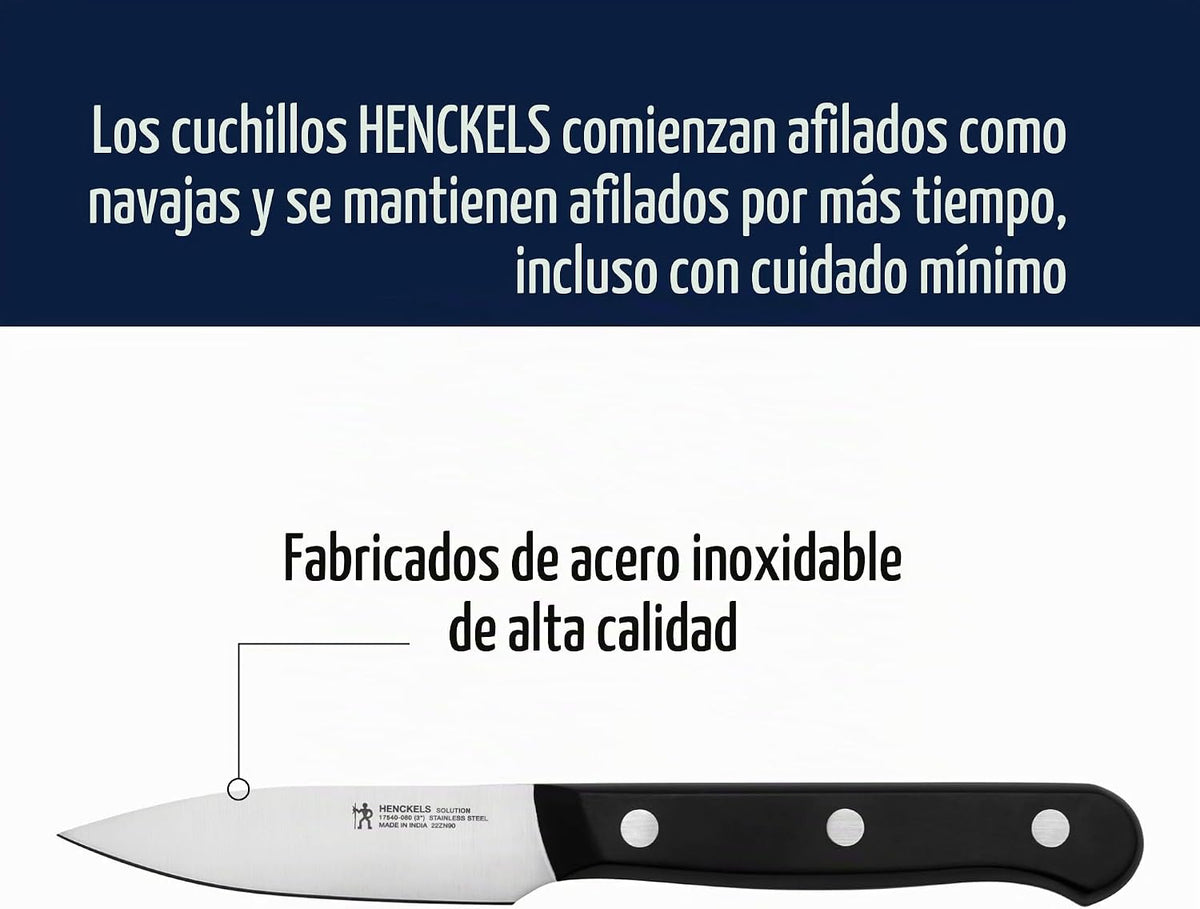 HENCKELS Solution Razor-Sharp - Juego de cuchillos de chef compacto...
