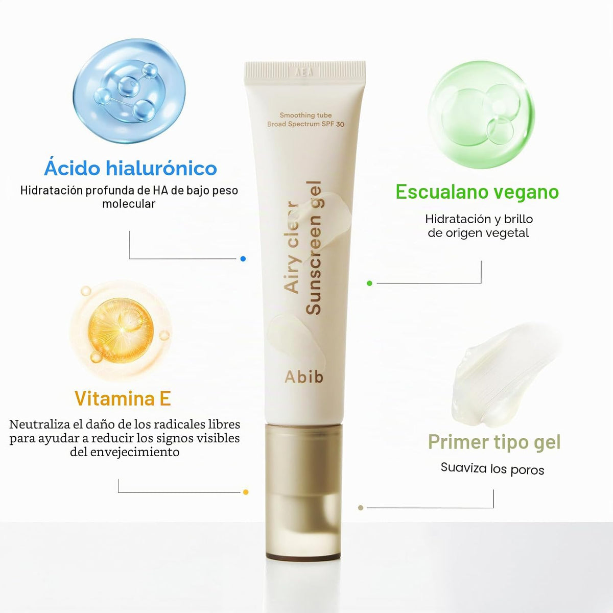 Abib Airy Clear - Gel protector solar SPF 30, 1.01 fl.oz (1.06 oz),...