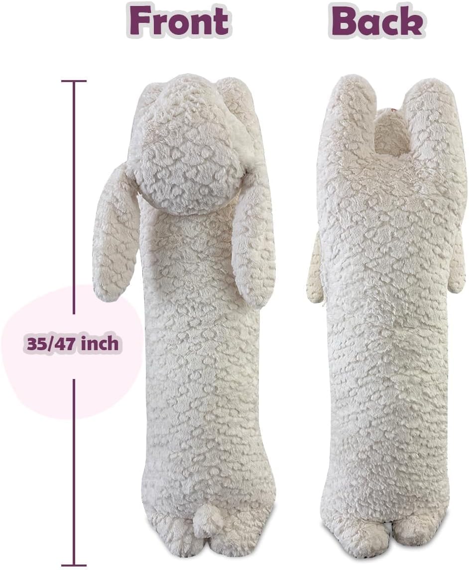 Hofun4U Almohada de felpa de conejo, animal de peluche de conejo, a...