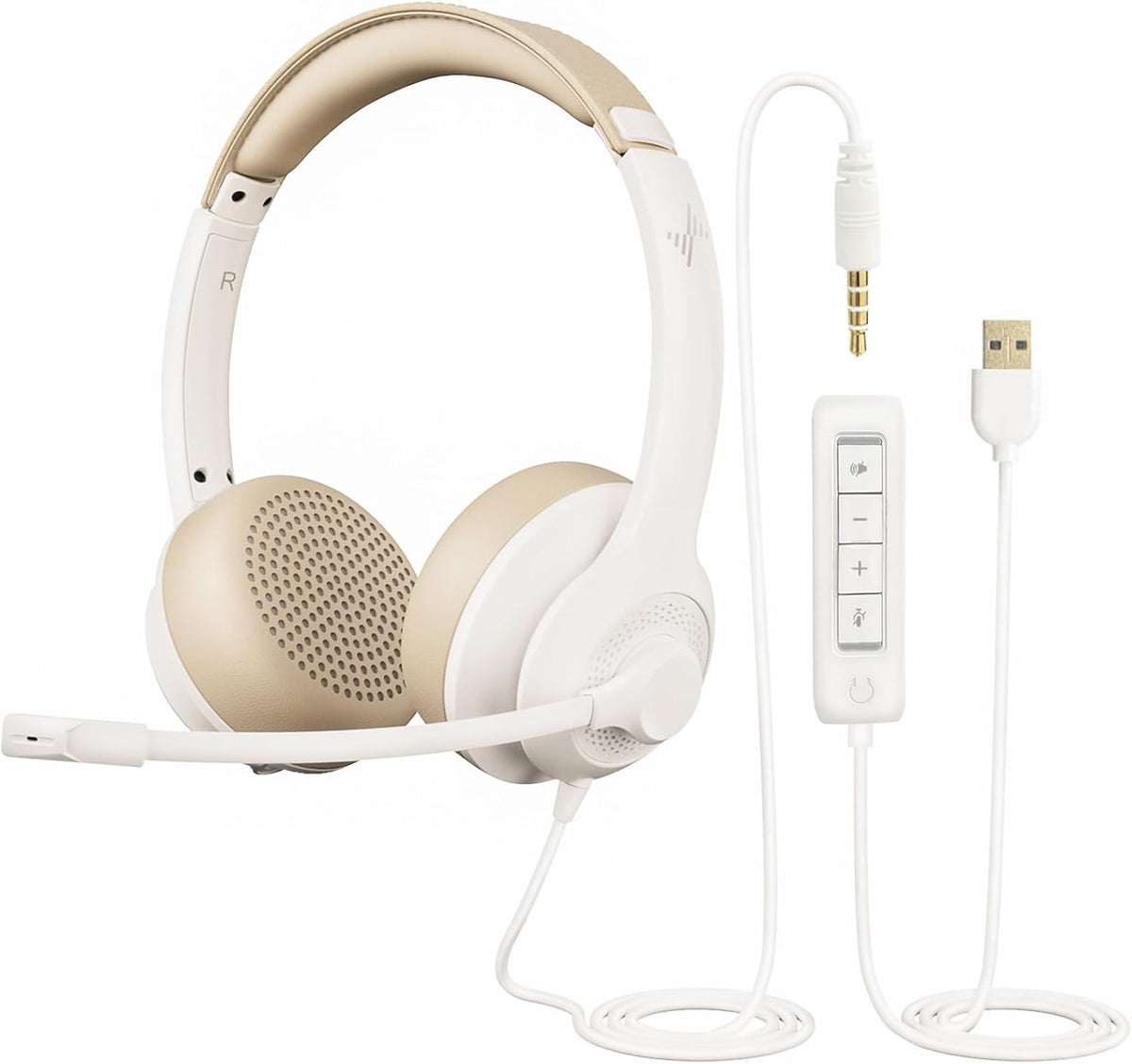 JIAMQISHI Auriculares USB con micrófono para PC, auriculares de dia...