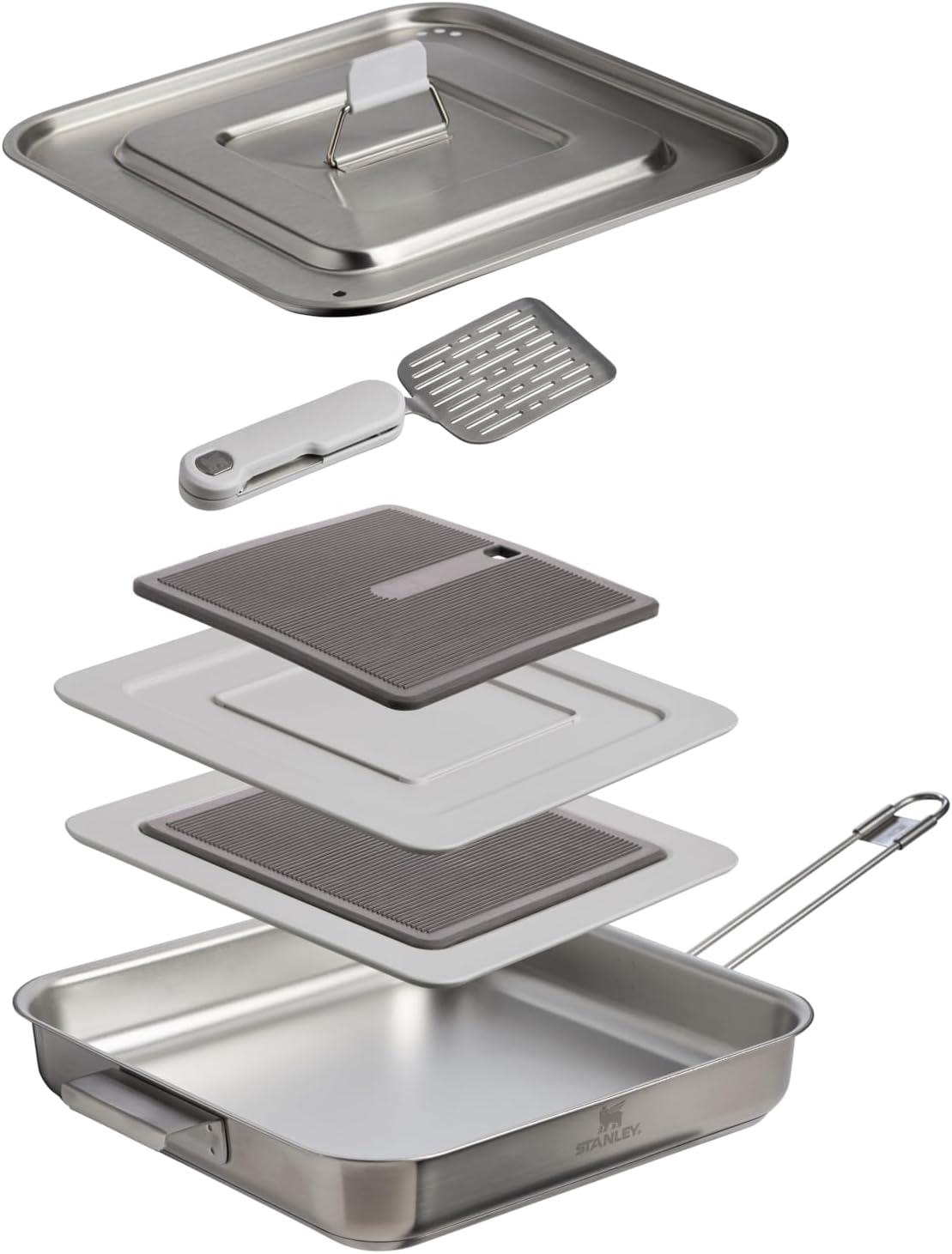 Stanley Wildfare Pro - Juego de sartenes cuadradas de acero inoxida...