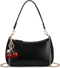 Bolso cruzado de moda, lindo bolso de hombro de diseñador con colgante de cereza