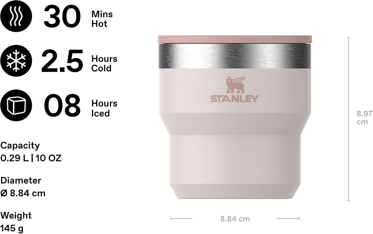 STANLEY 1913 Stay-Hot Taza Apilable 0.29L - Cuarzo Rosa | Mantiene...