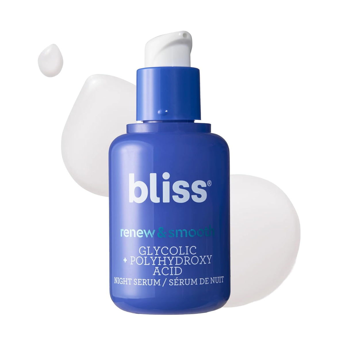 Bliss Renew &amp; Smooth - Suero de noche con ácido glicólico, 1 on...