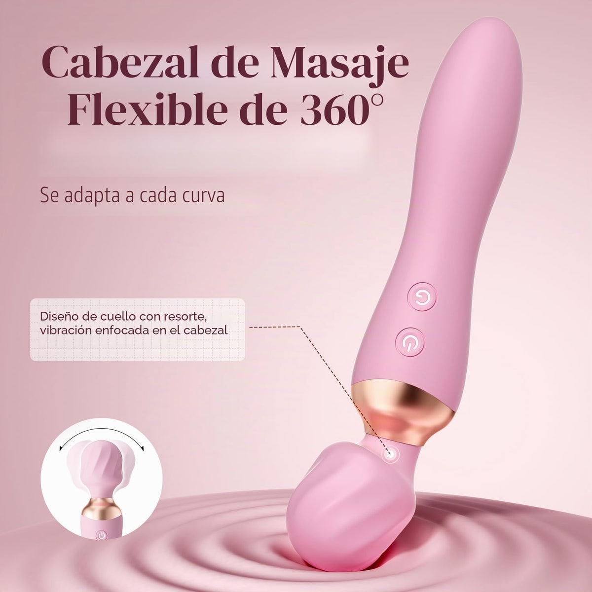 MOOLIGIRL Sex Toys - Varita vibradora de doble extremo, 24 patrones...