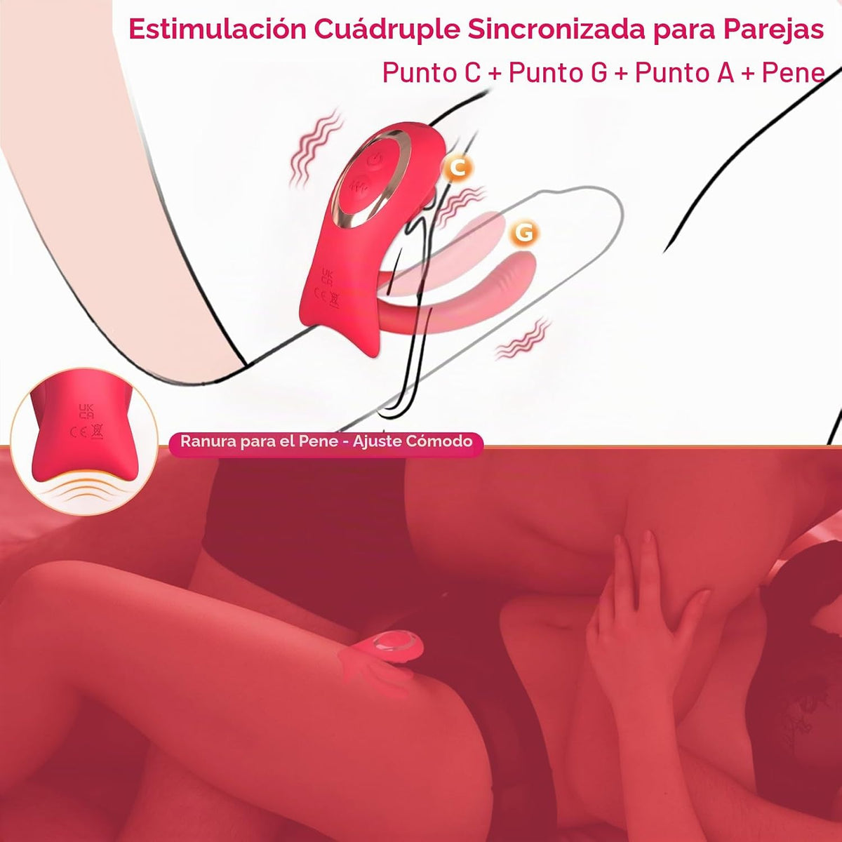 Rose Sex Toy Wearable Panty Vibrador, Correa Vibradora en Consolado...