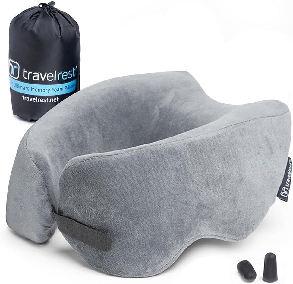 TRAVELREST Nest - Almohada de viaje y almohada para el cuello de es...