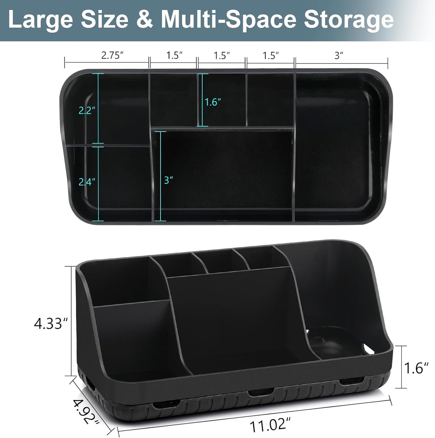 GFWARE Soporte para cepillo de dientes negro - Organizador de baño...