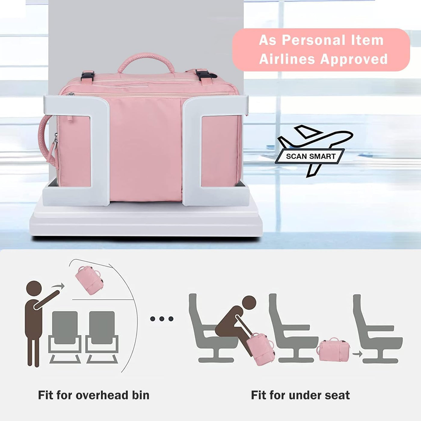 Hanples Mochila de viaje para mujer, mochila impermeable para lapto...