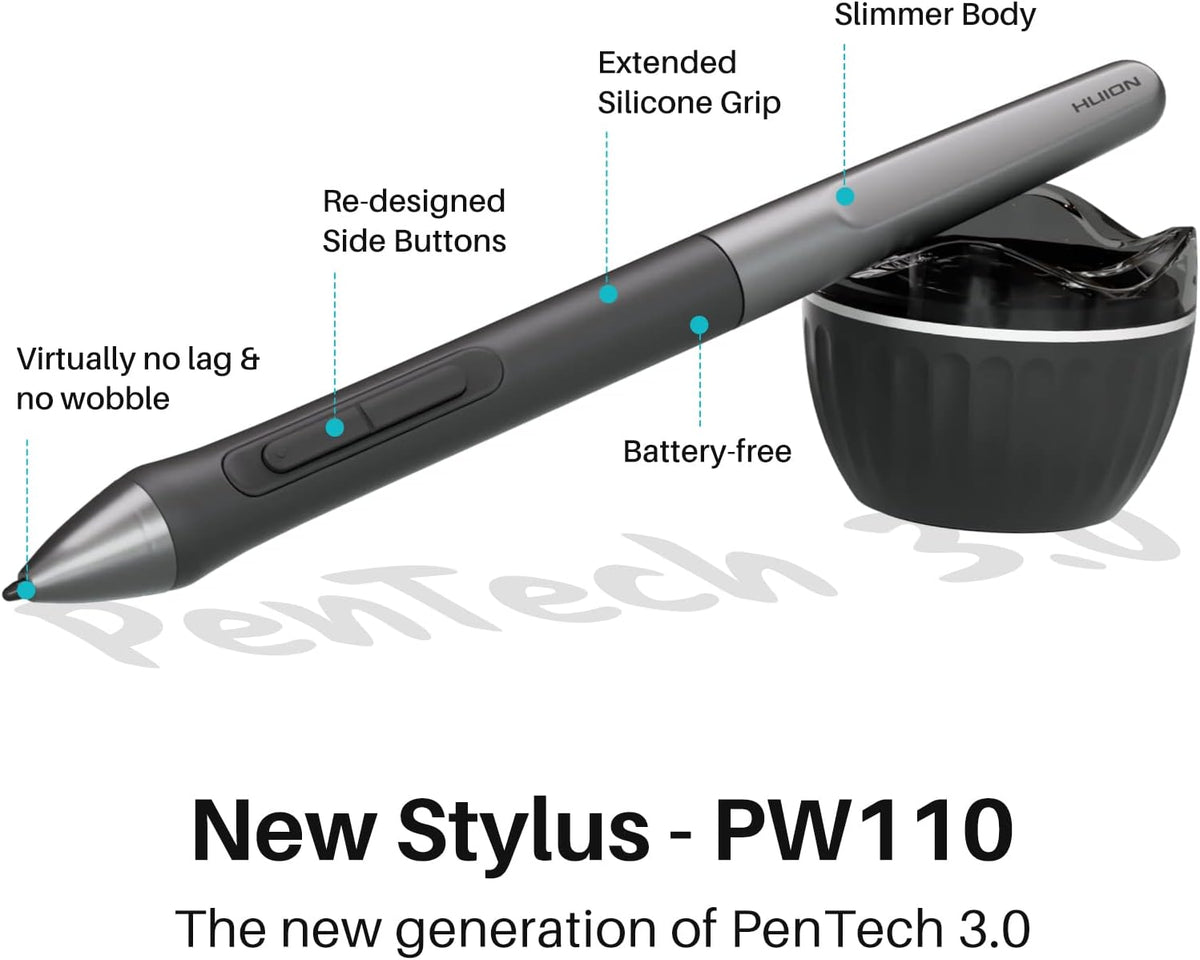 HUION Inspiroy 2 Tableta de dibujo grande con 3 grupos y 8 ExpressK...