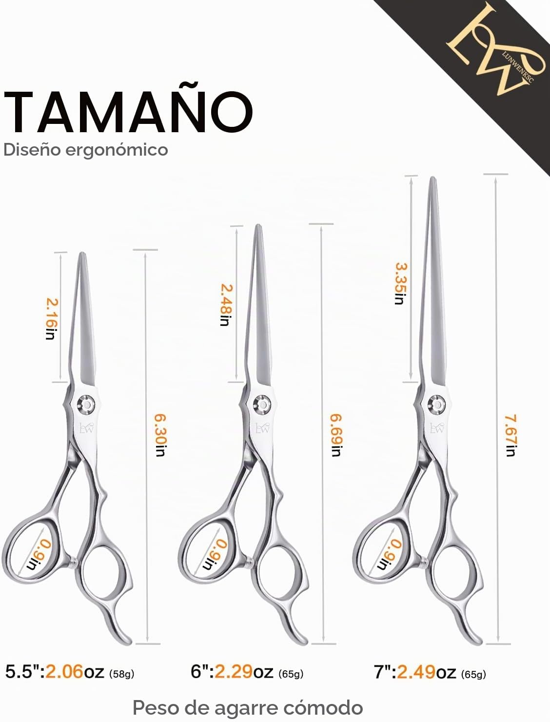 Tijeras de corte de cabello profesionales, se someten a un riguroso...