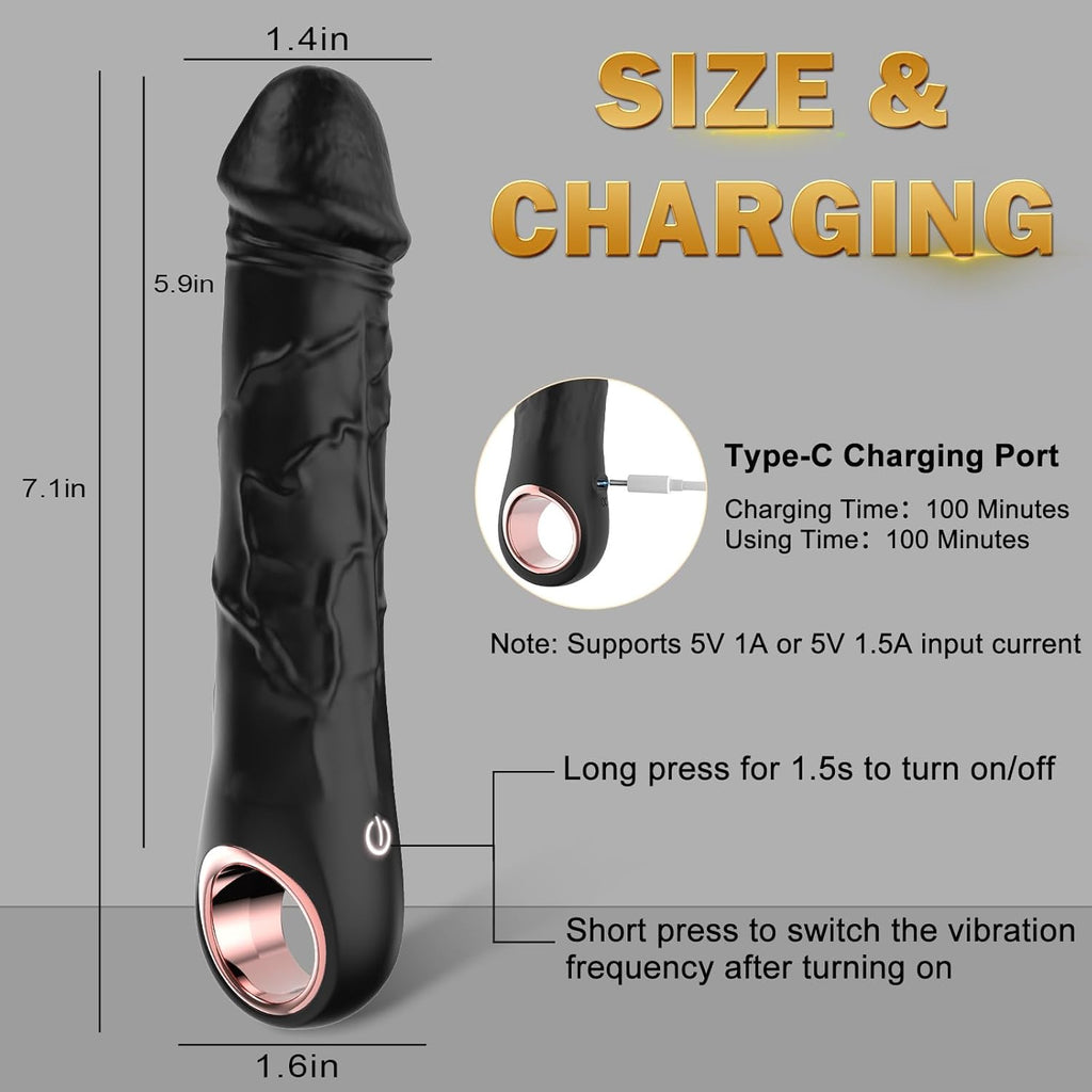 Vibrador realista de punto G con consolador, BGGOOD juguetes sexual...