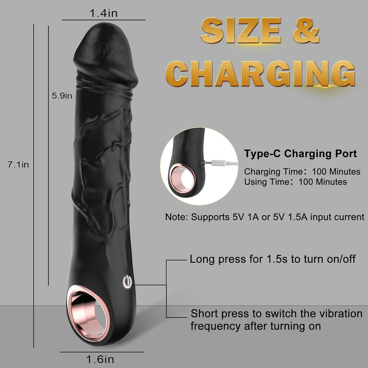 Vibrador realista de punto G con consolador, BGGOOD juguetes sexual...