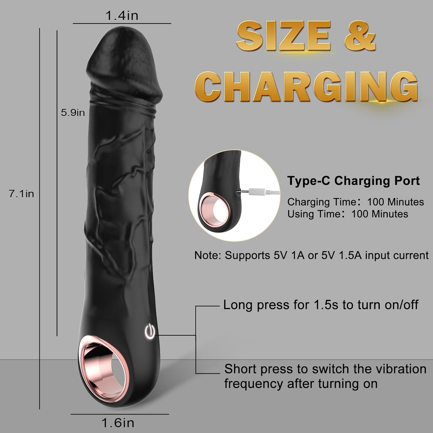 Vibrador realista de punto G con consolador, BGGOOD juguetes sexual...