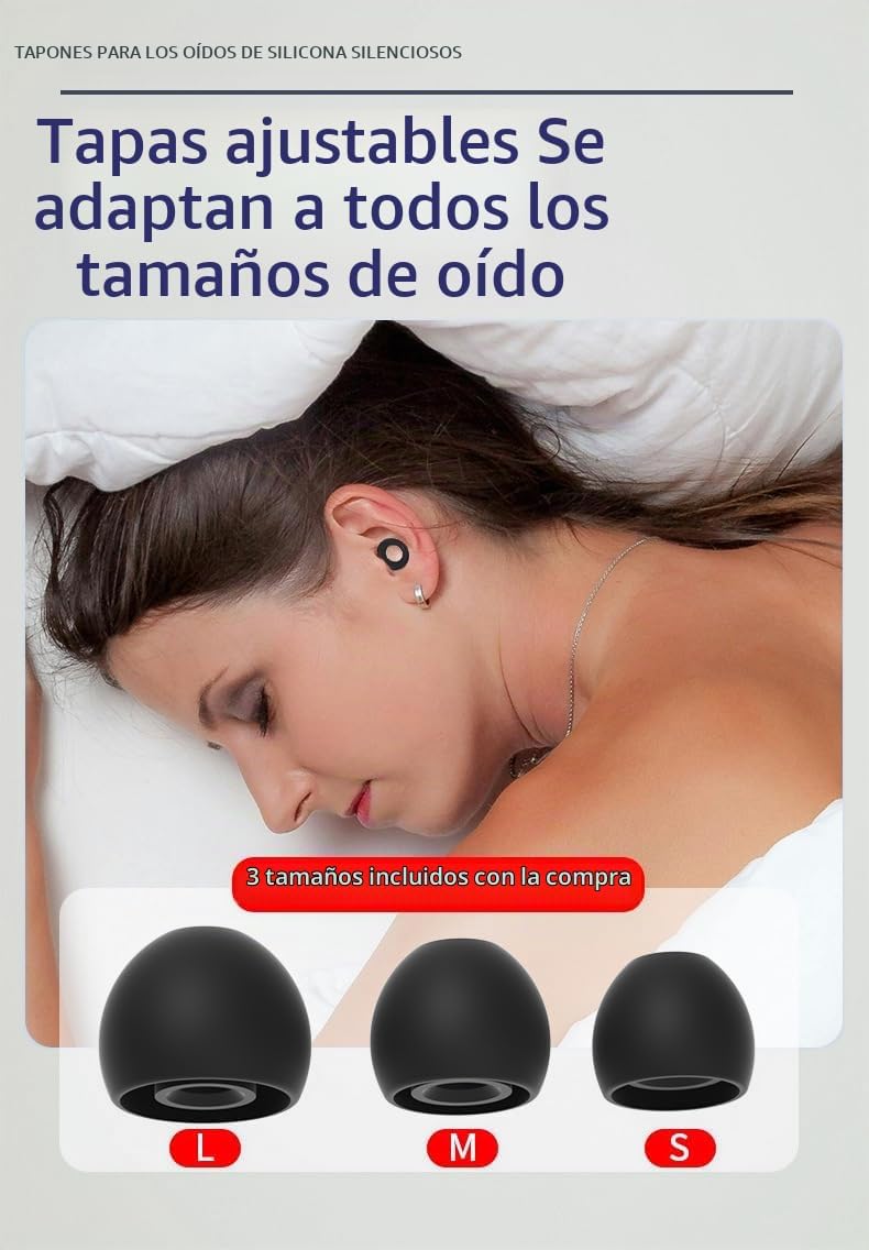 6 pares de tapones para los oídos de silicona suave reutilizables q...
