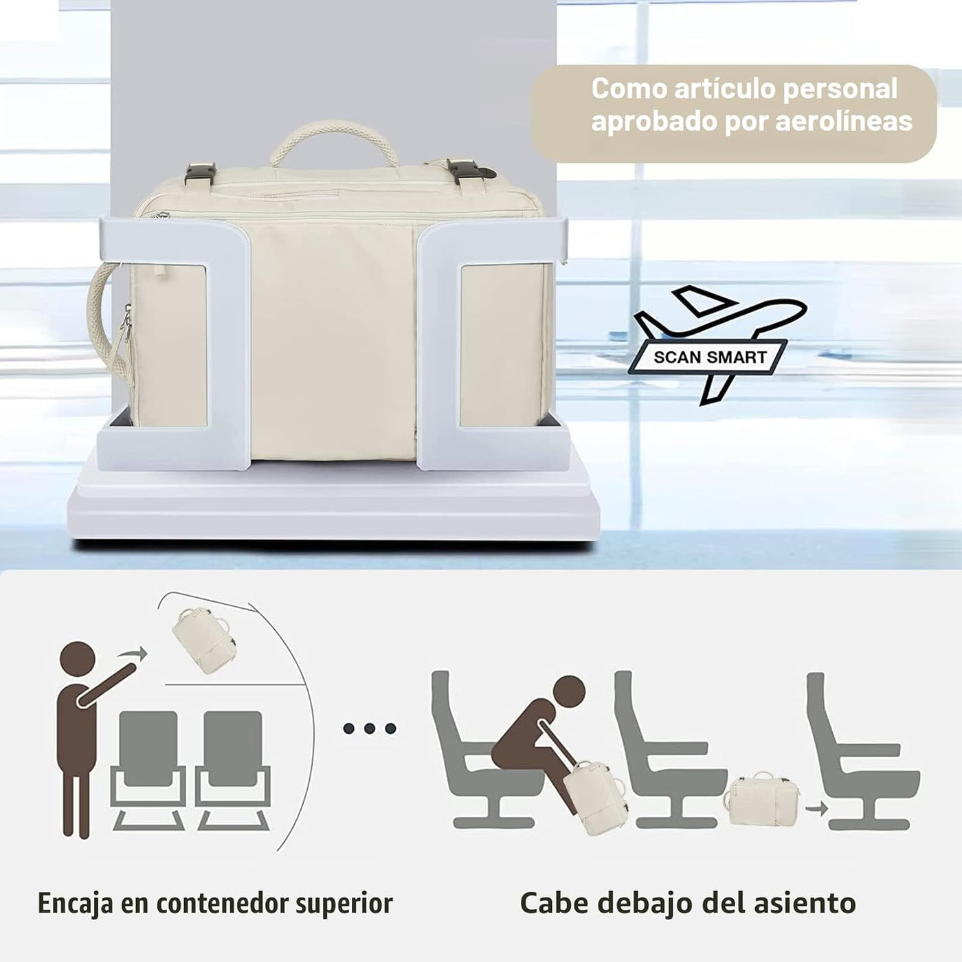 Hanples Mochila de viaje para mujeres y hombres, mochila grande par...