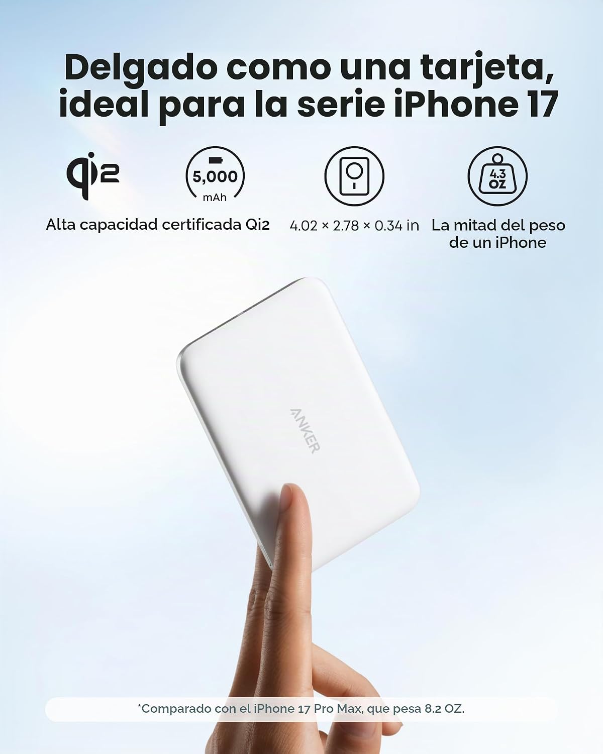 Anker Nano Magnetic Power Bank, cargador portátil de 15 W con certi...