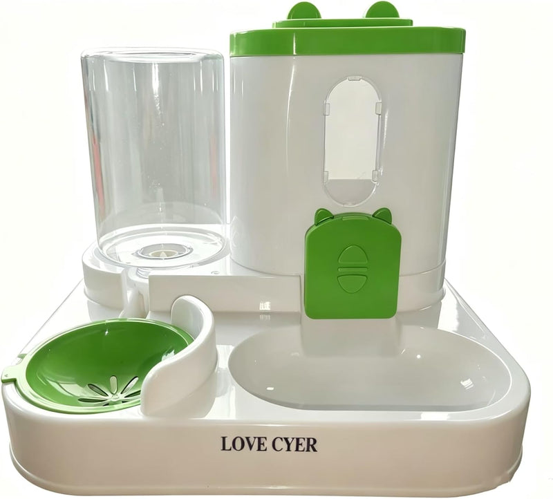 Comedero automático 2 en 1 para mascotas, dispensador de alimentos...