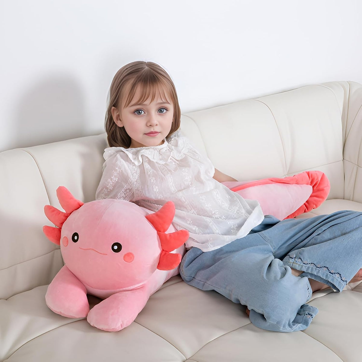 Peluche de ajolote grande de 32 pulgadas, suave juguete de peluche...