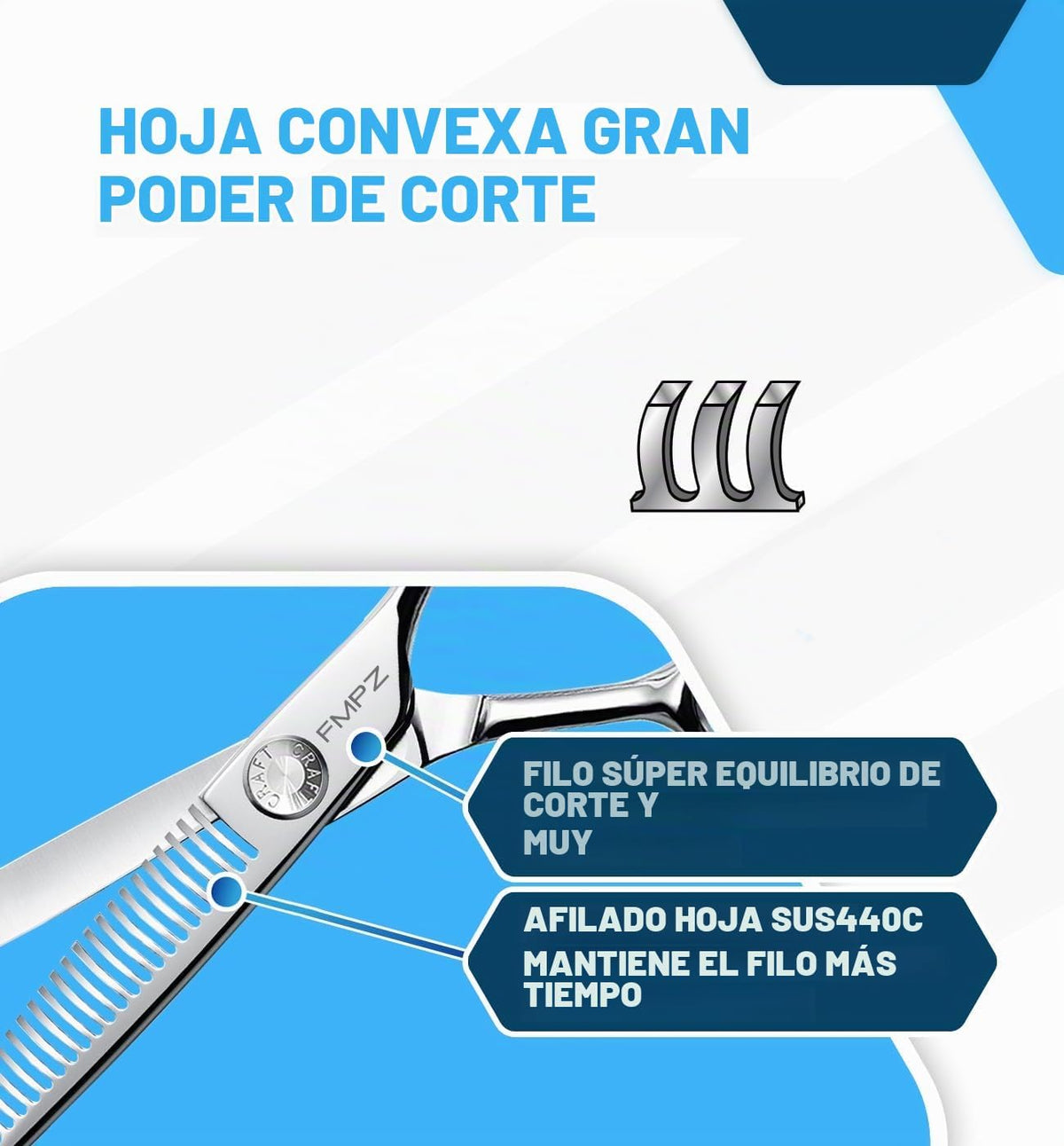 Tijeras profesionales para adelgazar el cabello, tijeras texturizan...