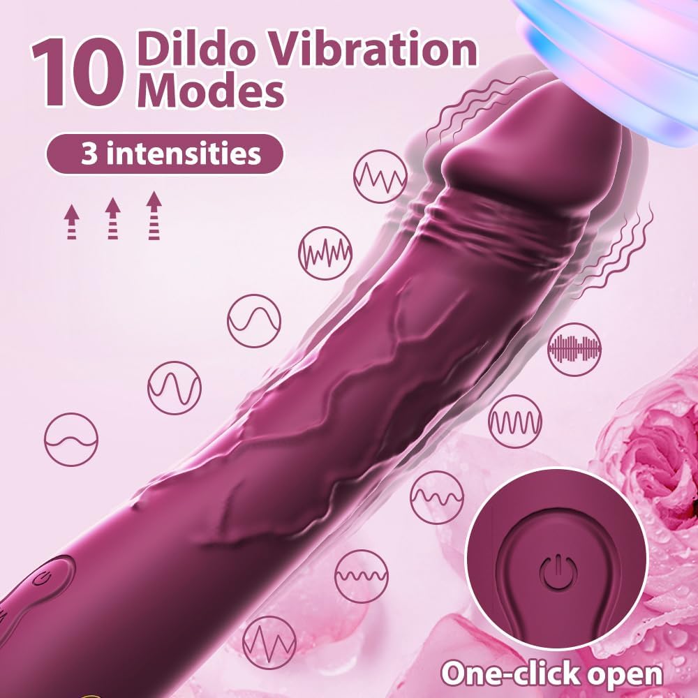 Vibrador realista de 7.6 pulgadas para mujeres, 10 potentes modos d...