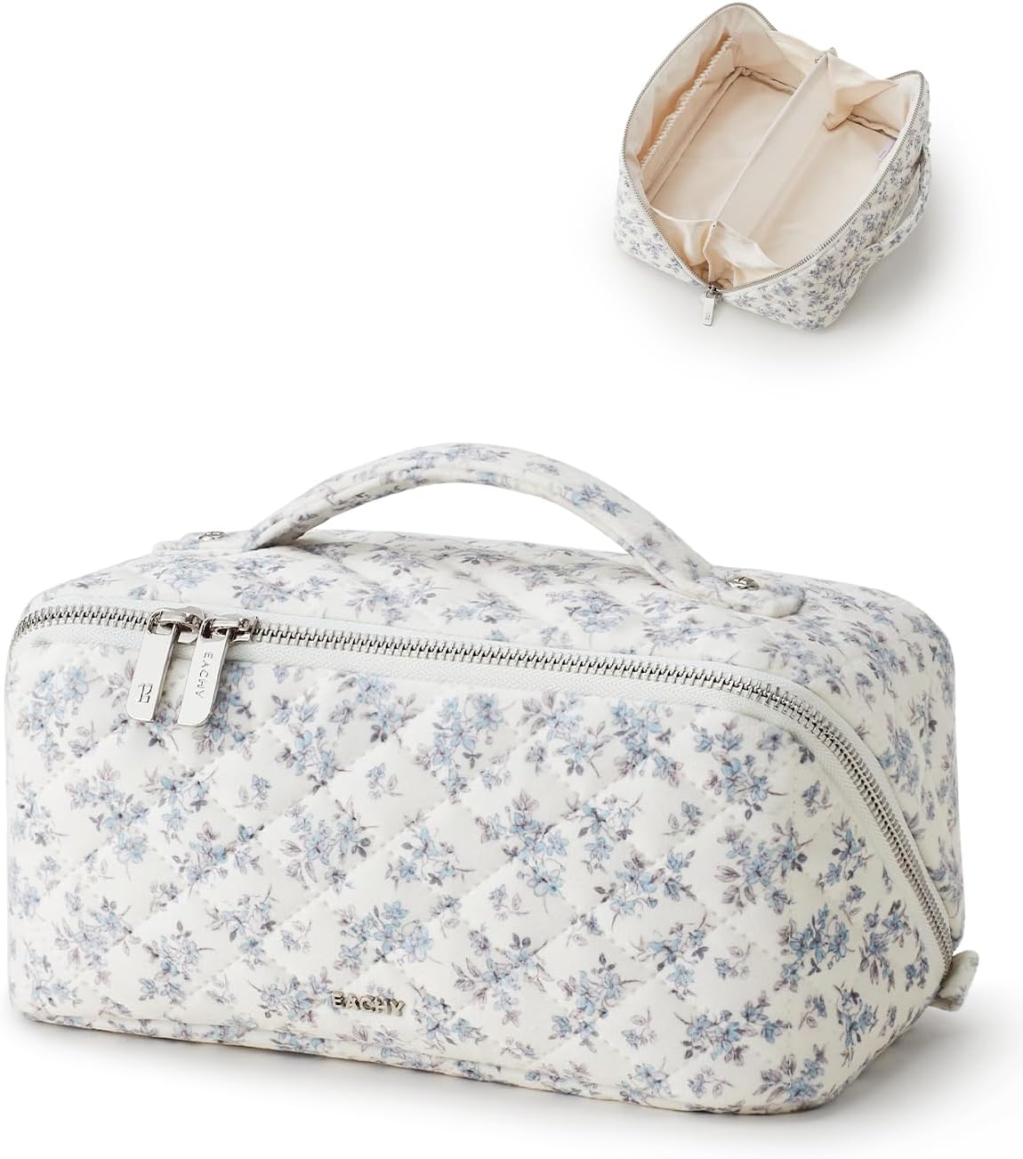 EACHY Bolsa de maquillaje de viaje, bolsas de cosméticos de gran ca...