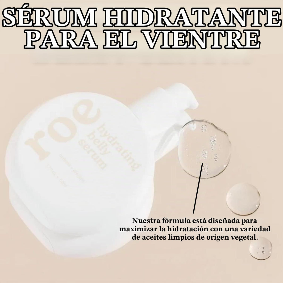 Roe Wellness Suero\/aceite de estrías para pieles sensibles con hid...