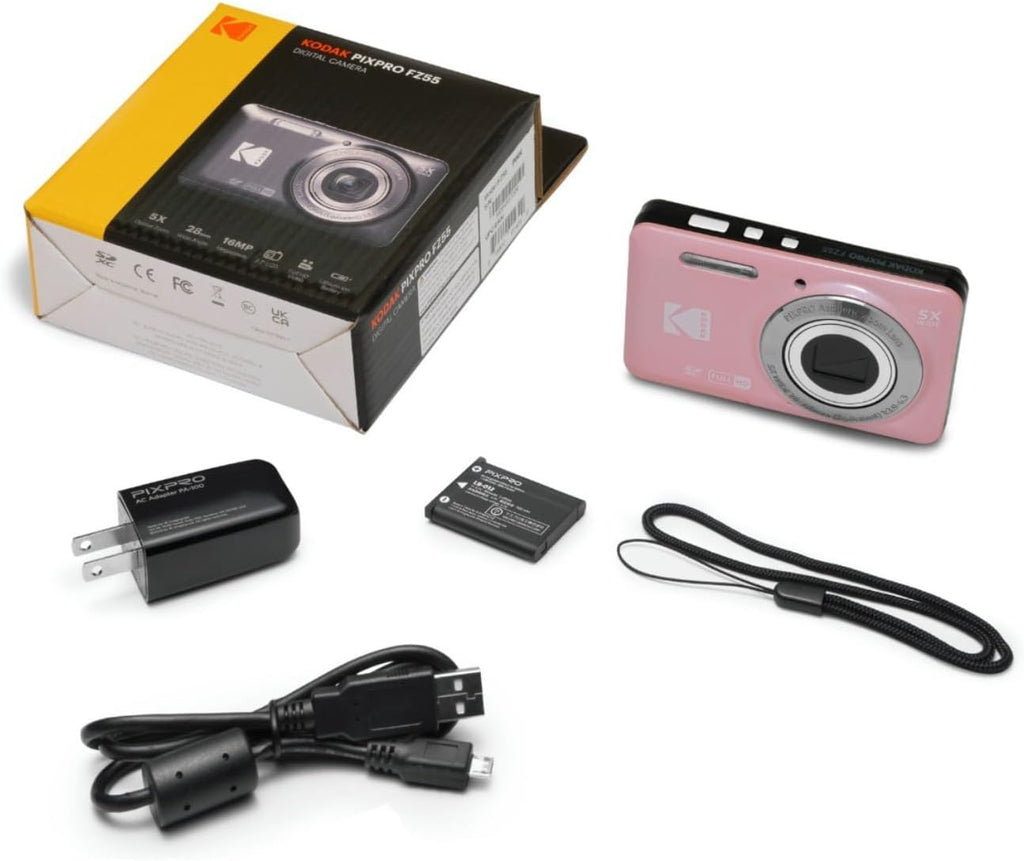 Kodak PixPro Friendly Zoom FZ55 16MP 1080p Cámara Full HD (Rosa pas...