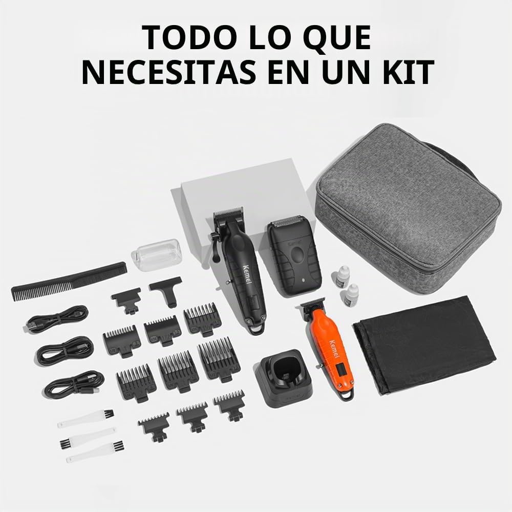 KEMEI Cortapelos para hombres profesionales, juego de cortapelos y...