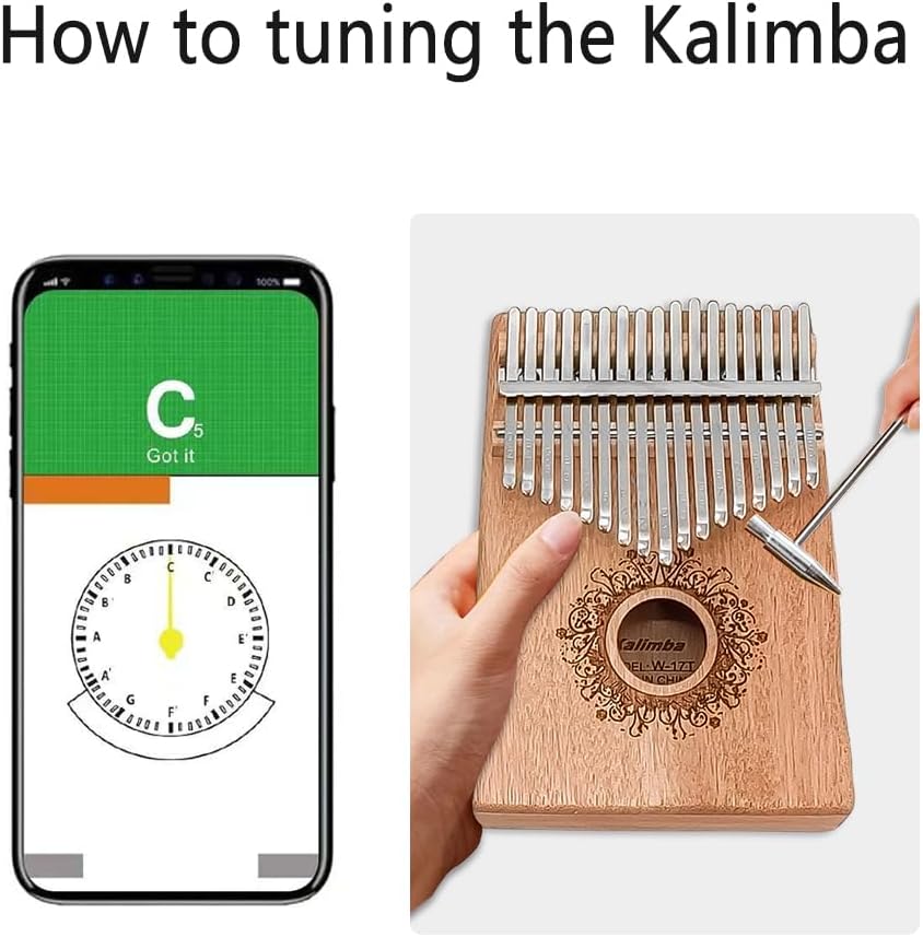 WUQIMUSC Kalimba - Piano de pulgar portátil de 17 teclas, piano de...
