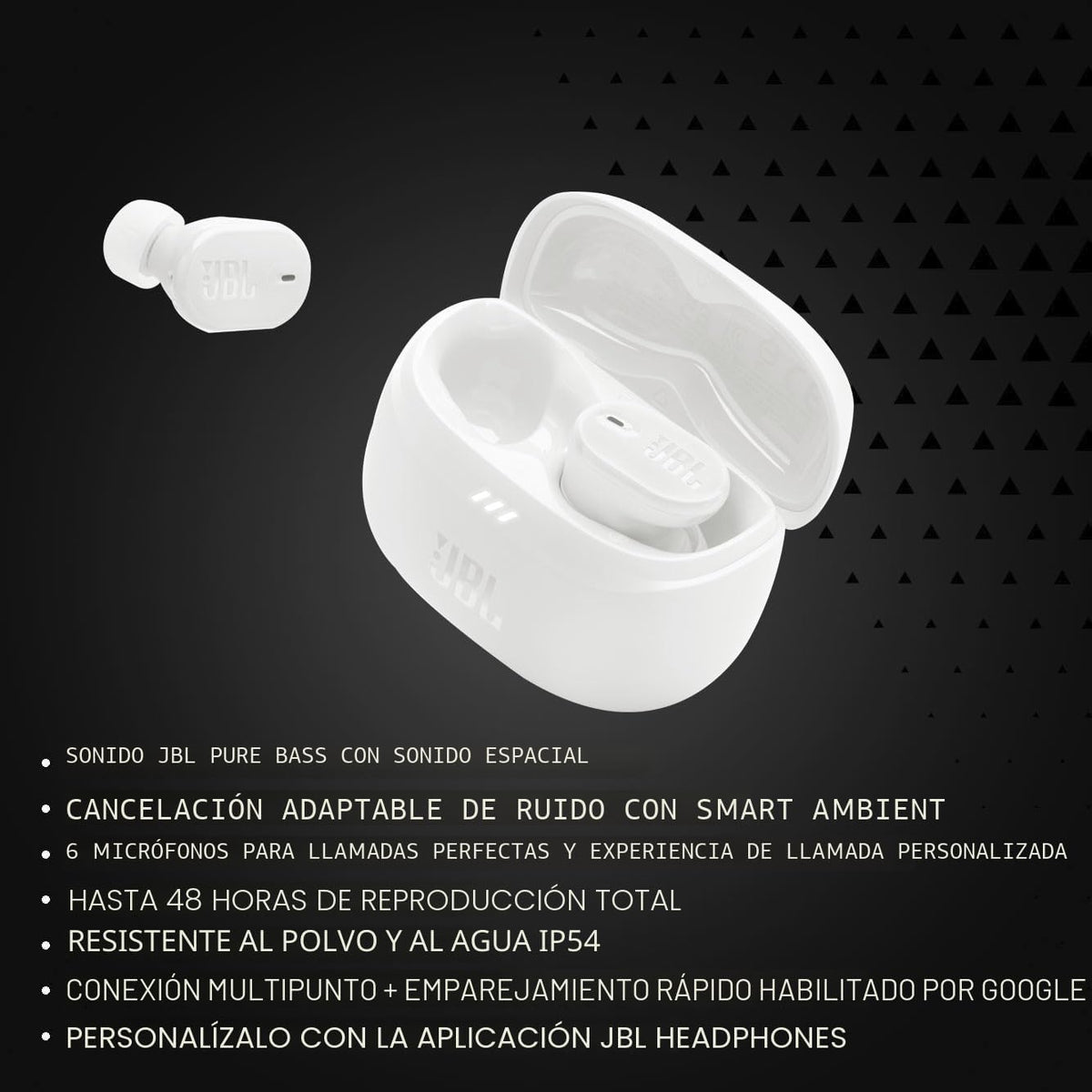 JBL Tune Buds 2 - Auriculares con cancelación de ruido - Negro | JB...
