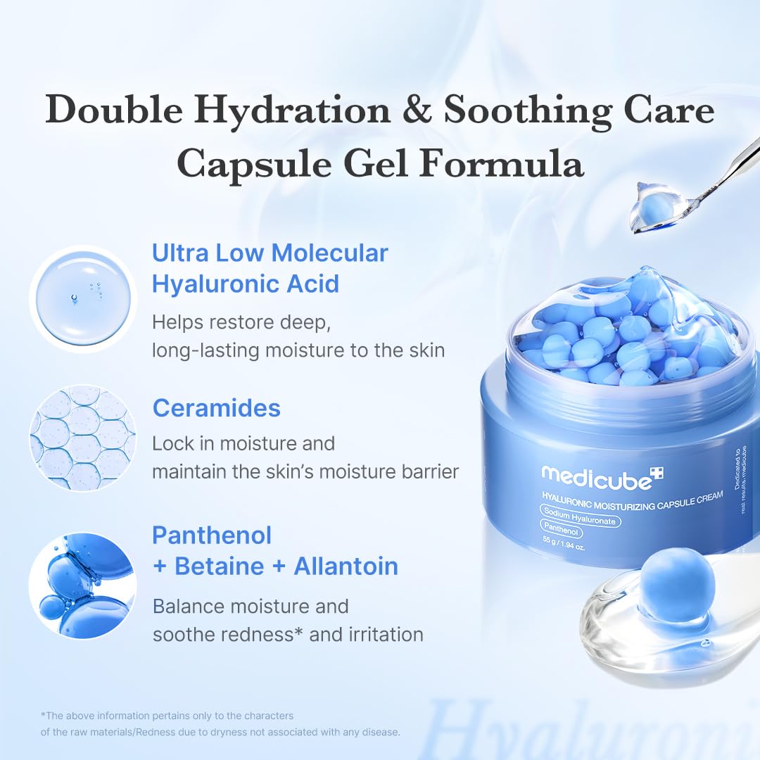 Set de dispositivos Hydra de medicube: crema en cápsulas hialurónic...