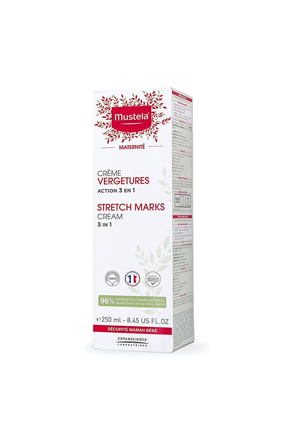 Mustela Crema de estrías de maternidad para el embarazo, hidratante...