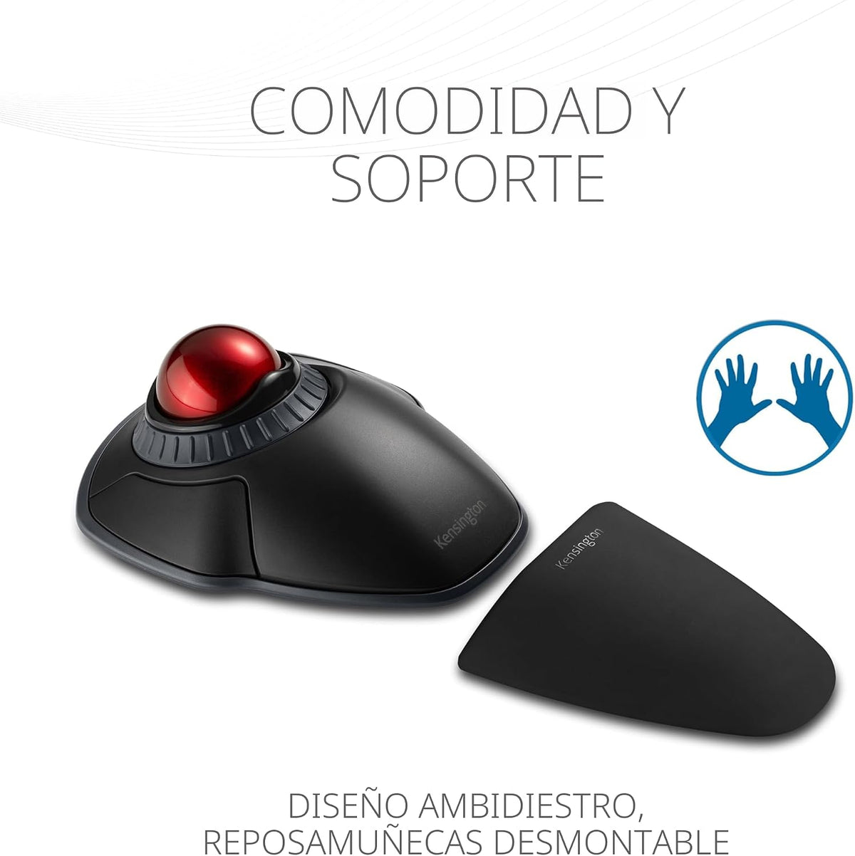Kensington Orbit Trackball inalámbrico con anillo de desplazamiento...