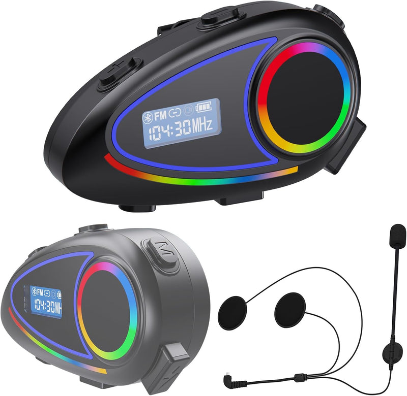 Intercomunicador inalámbrico para casco de motocicleta y auriculare...