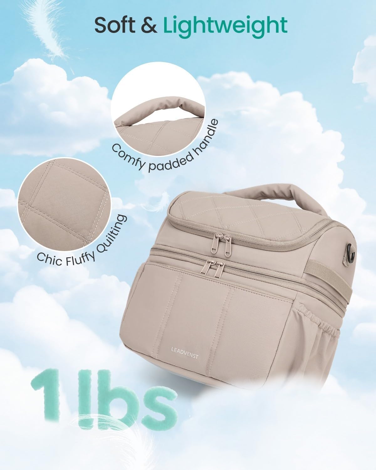 Leadvenst Bolsa enfriadora de leche materna, doble cubierta de 12L...