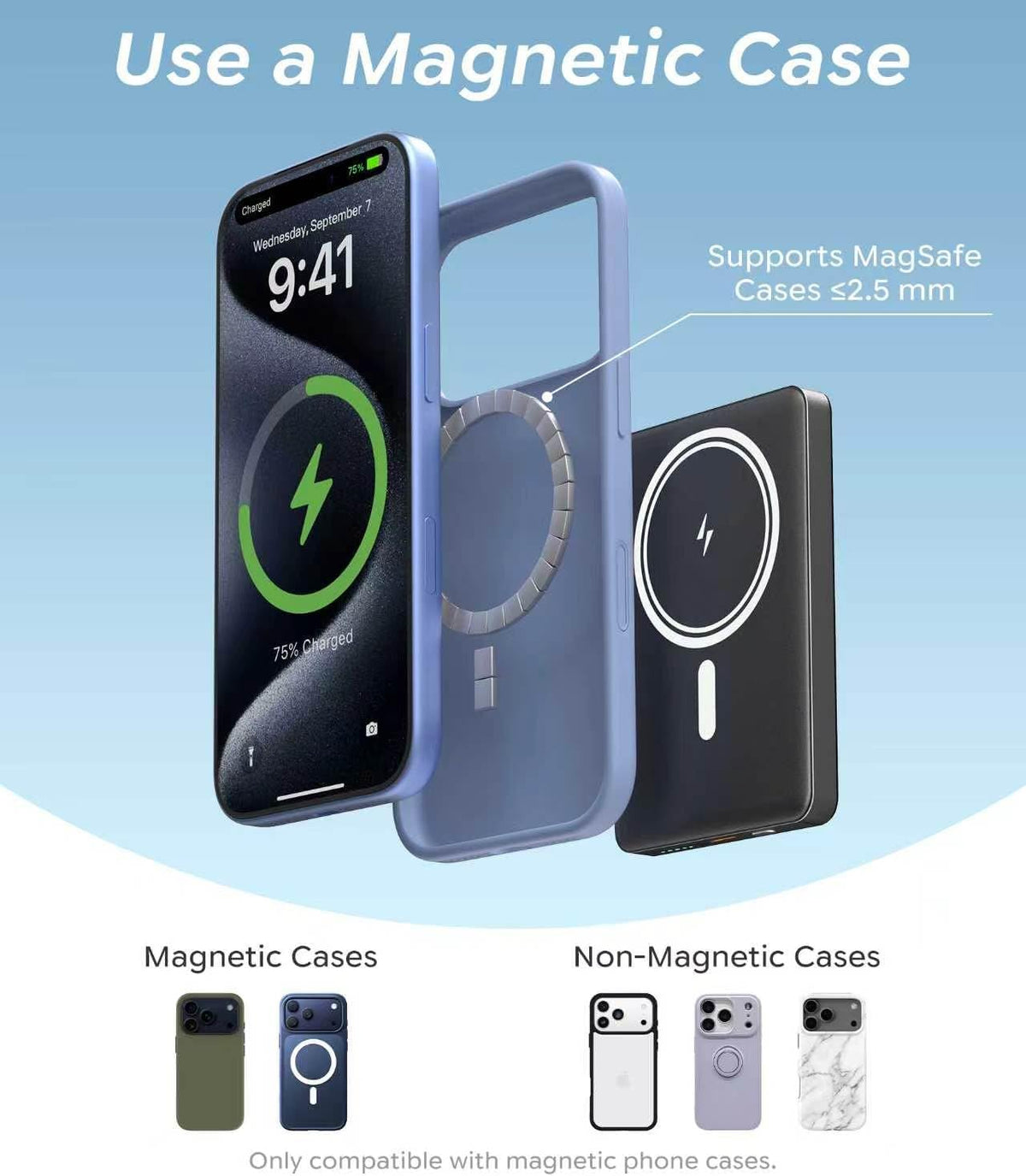 BBD Cargador inalámbrico portátil de banco de energía 12000mAh | Ba...