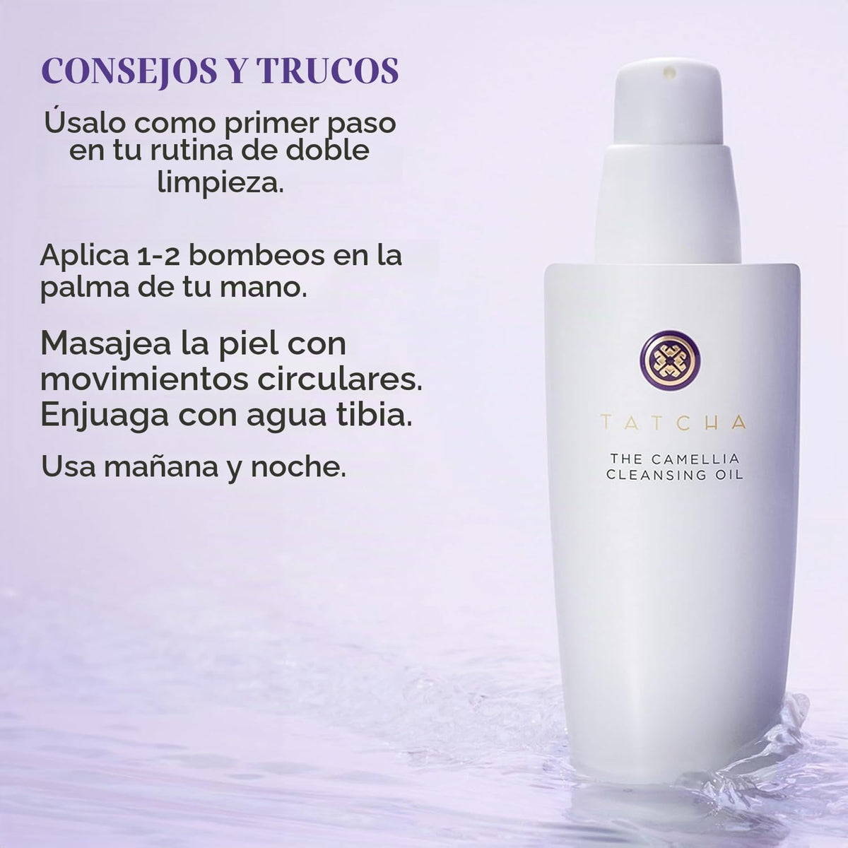 TATCHA Aceite limpiador puro de camelia en un solo paso | Aceite de...