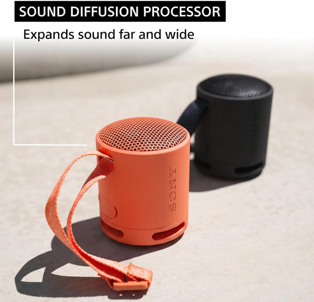 Sony SRS-XB100 Altavoz ligero portátil inalámbrico Bluetooth, naran...