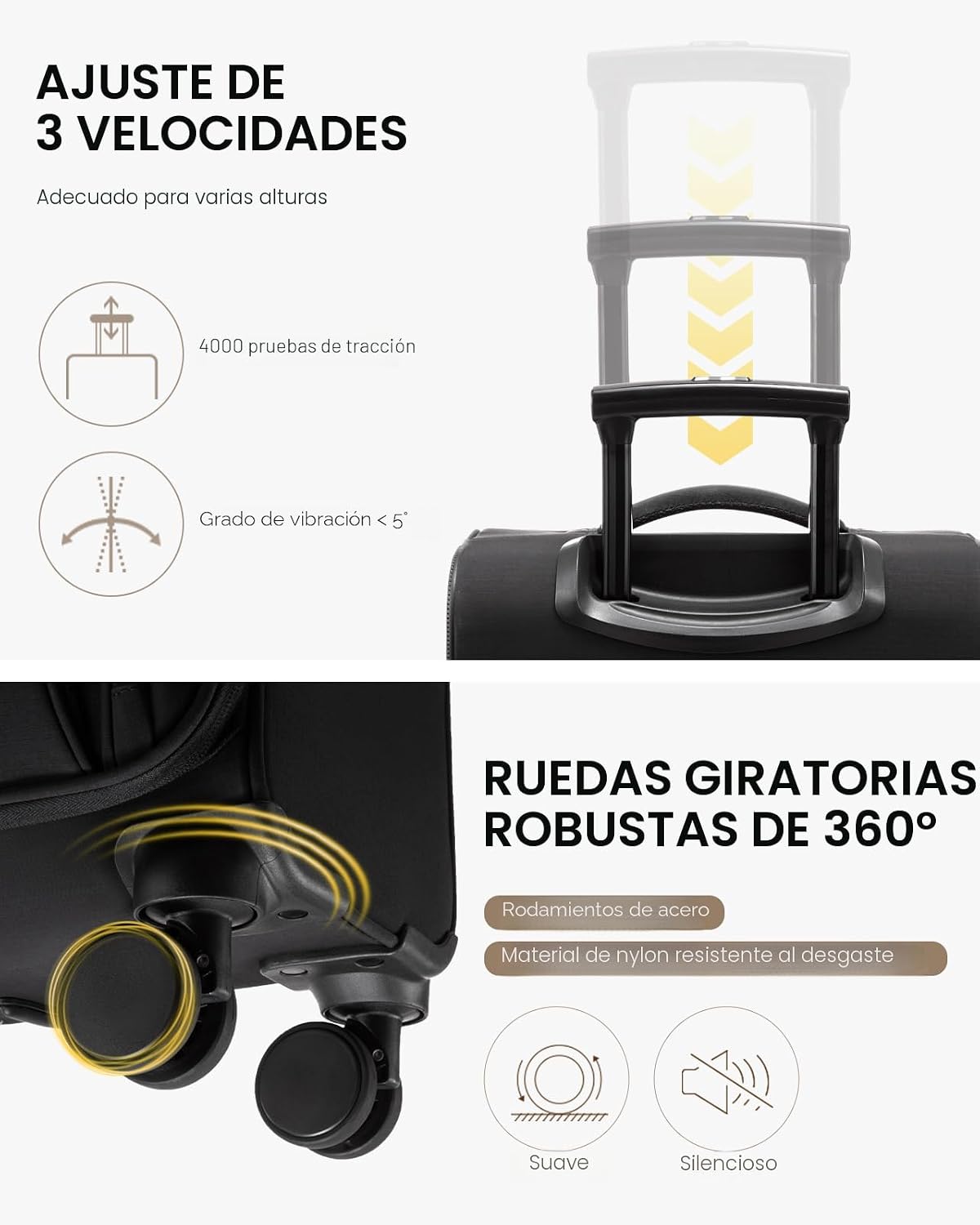 LOVEVOOK Equipaje de mano de 22 x 14 x 9 aprobado por aerolíneas, m...