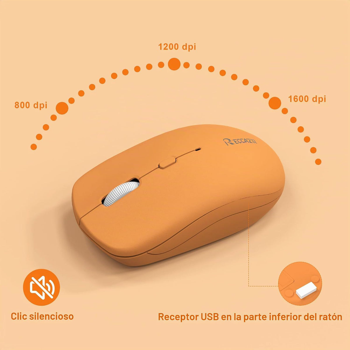 Teclado inalámbrico y mouse combinado silencioso para oficina y hog...