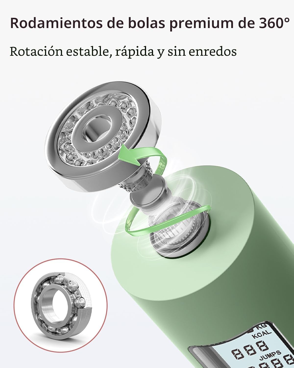 YOTTOY Cuerdas de saltar para adultos - Cuerda de saltar inalámbric...